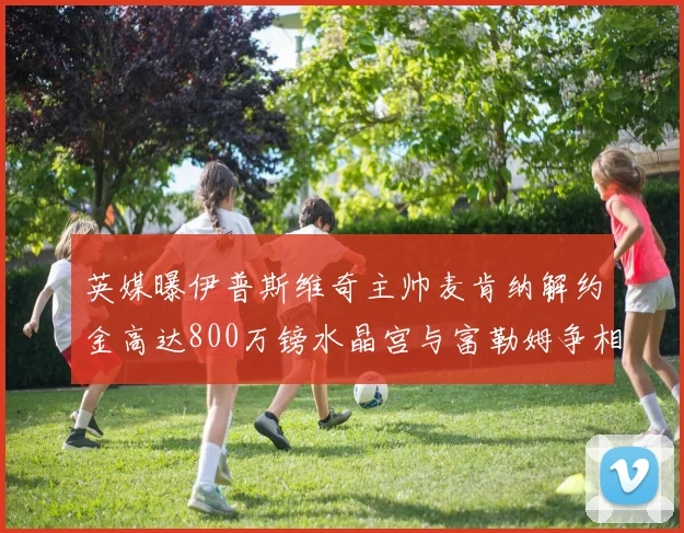 英媒曝伊普斯维奇主帅麦肯纳解约金高达800万镑水晶宫与富勒姆争相追逐